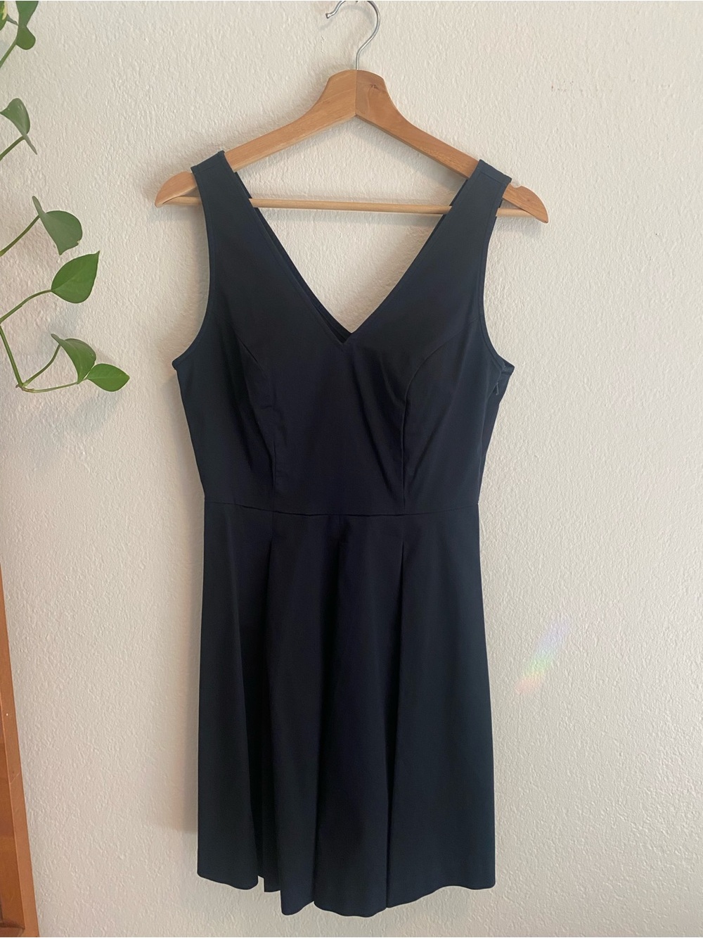 Classic Black V-Neck Women's Dress